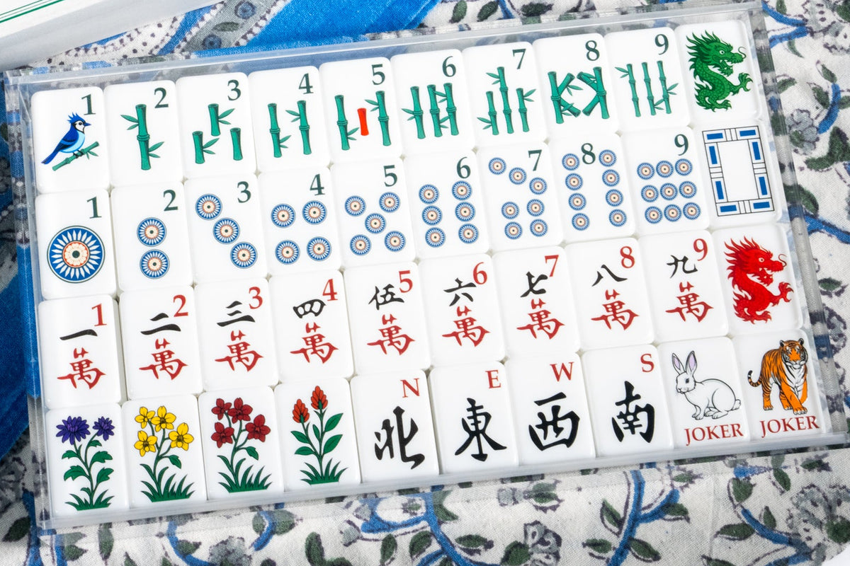 Heritage Mahjong Tile Set + Lucite Display Box