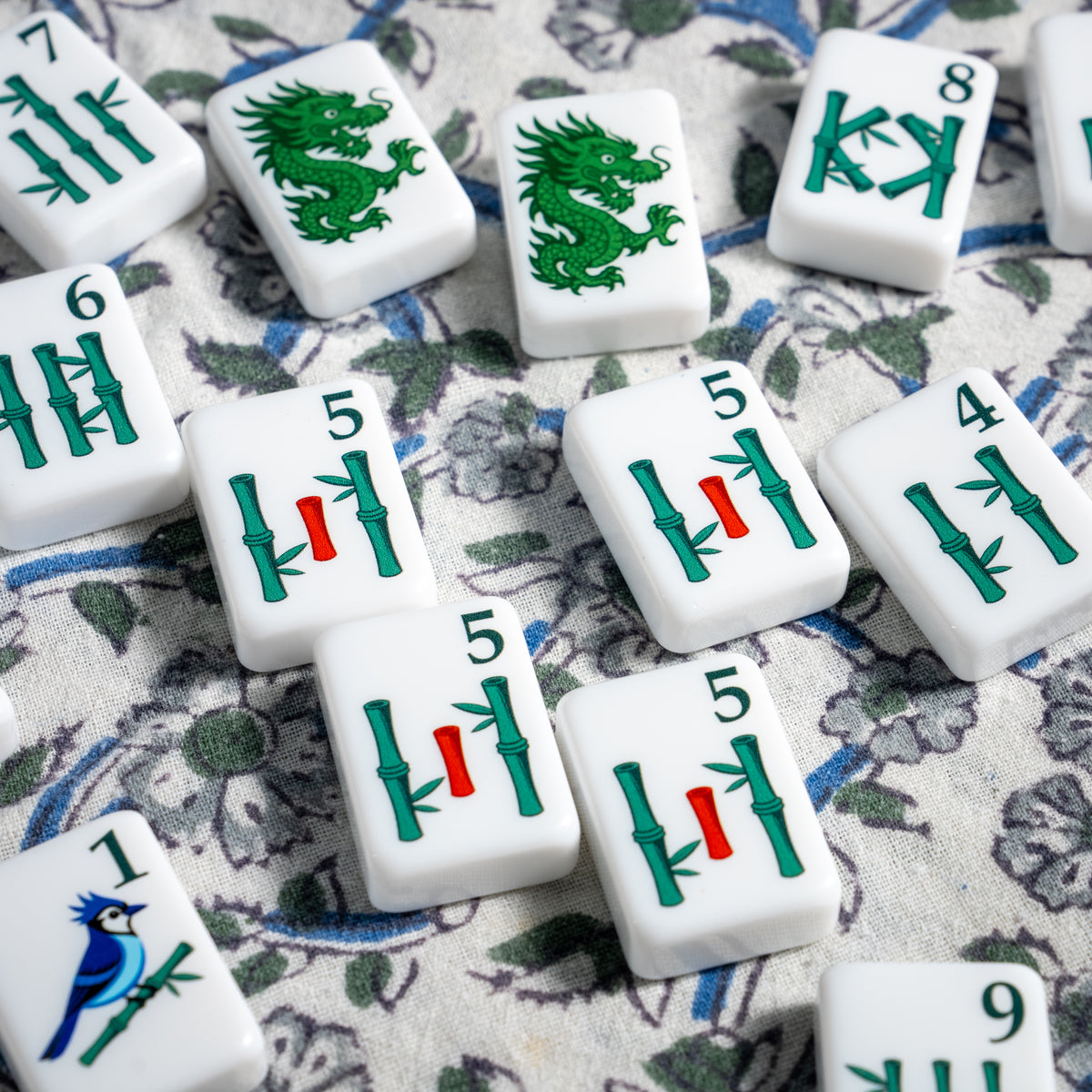 Heritage Mahjong Tile Set + Lucite Display Box