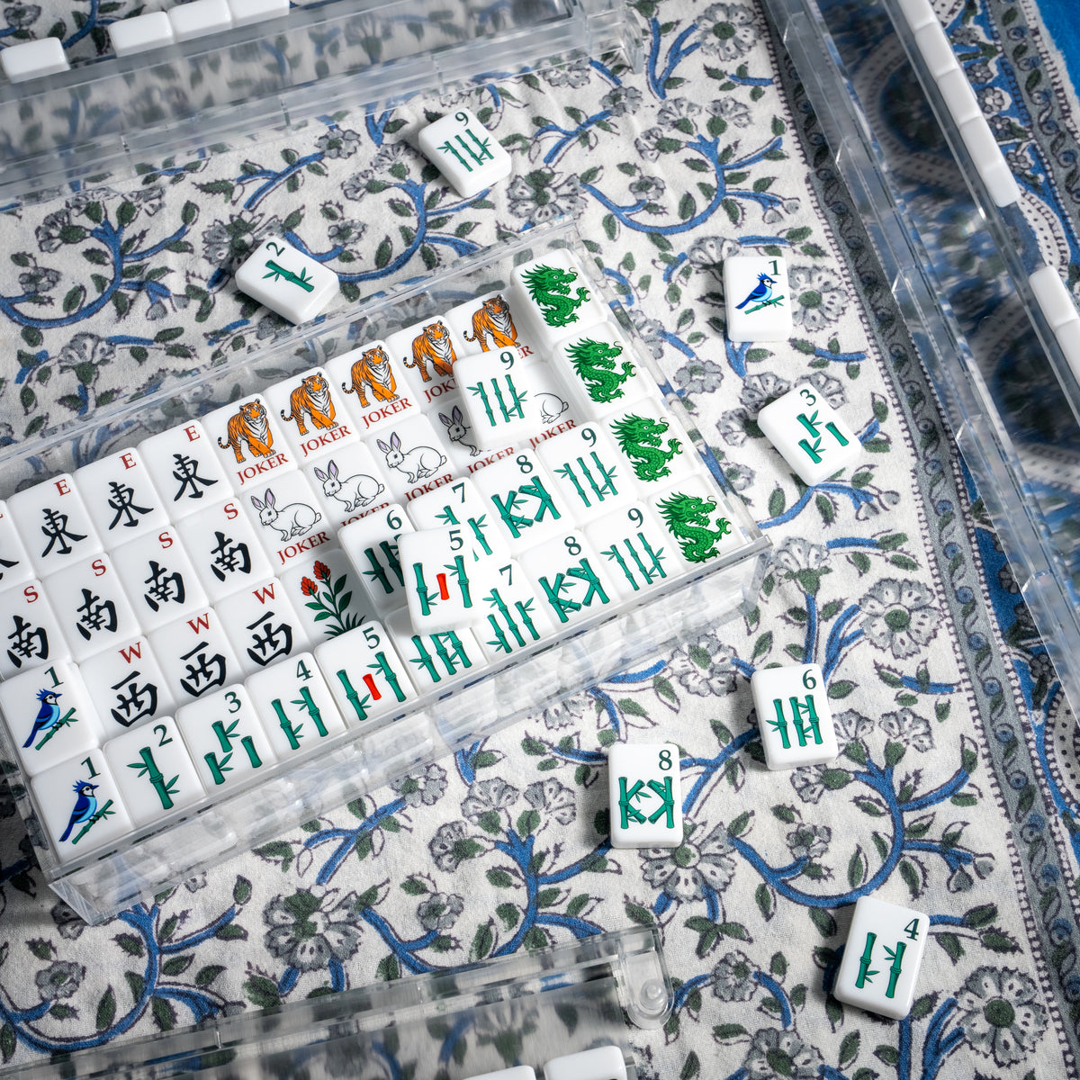 Heritage Mahjong Tile Set + Lucite Display Box